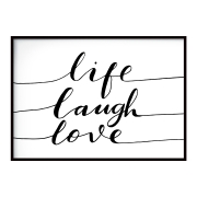 Quadro life, laugh, love - 40X60