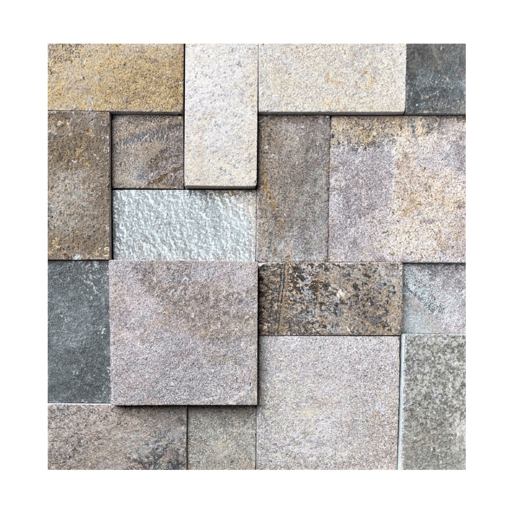 Pedra Telada Mosaico de Basalto Natural Imperador 1m²