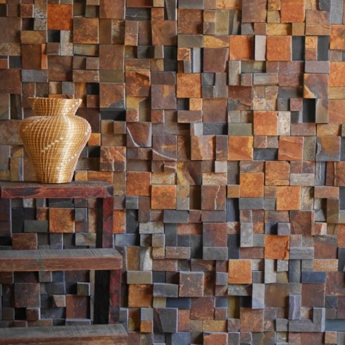 Mosaico Telado de Pedra Ferro Delicatto - 1 m²