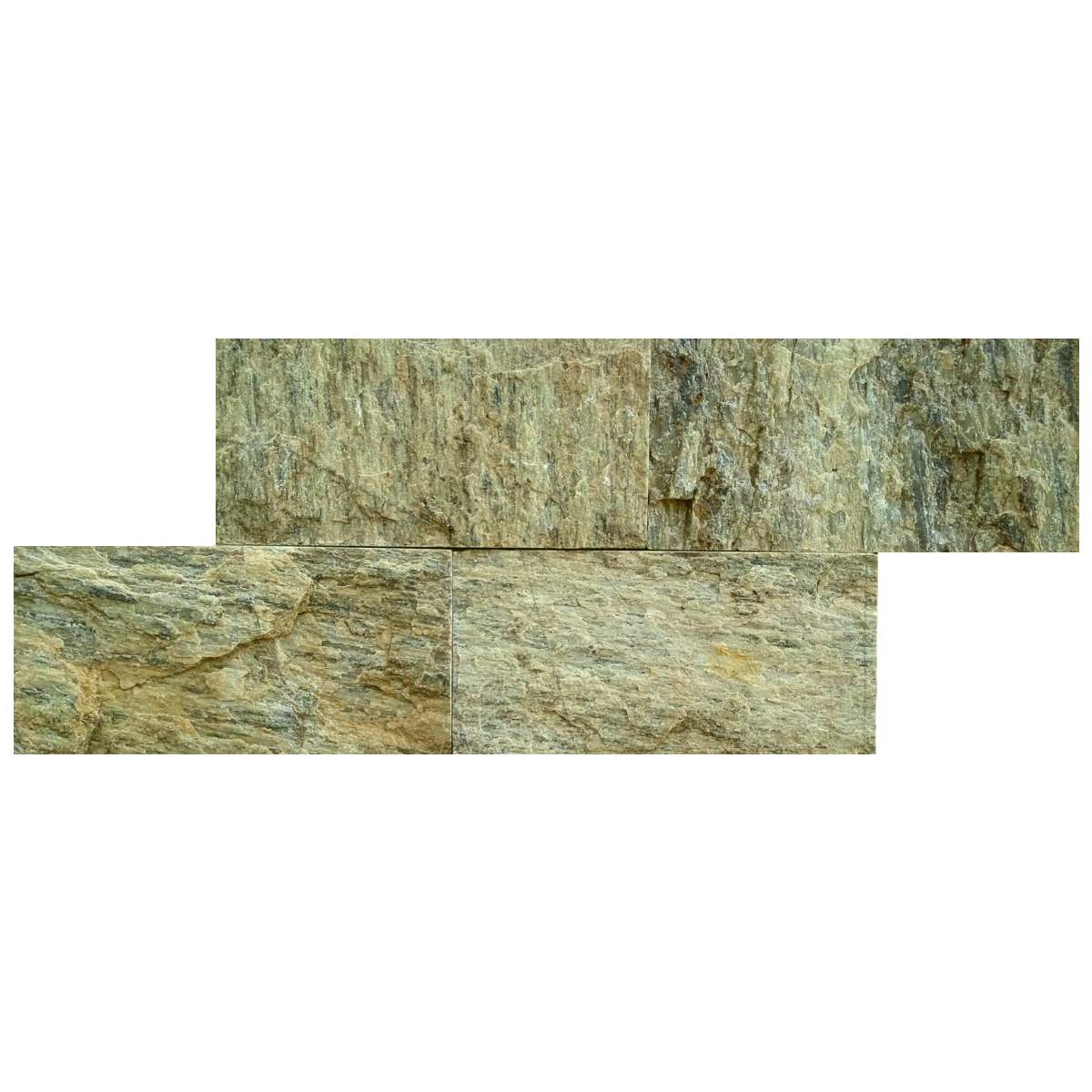 Pedra Madeira Verde Serrada 11,5x23 cm - 1 m²