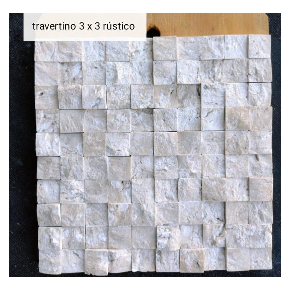 Pedra Telada Travertino 3x3 Rústico - 1m²