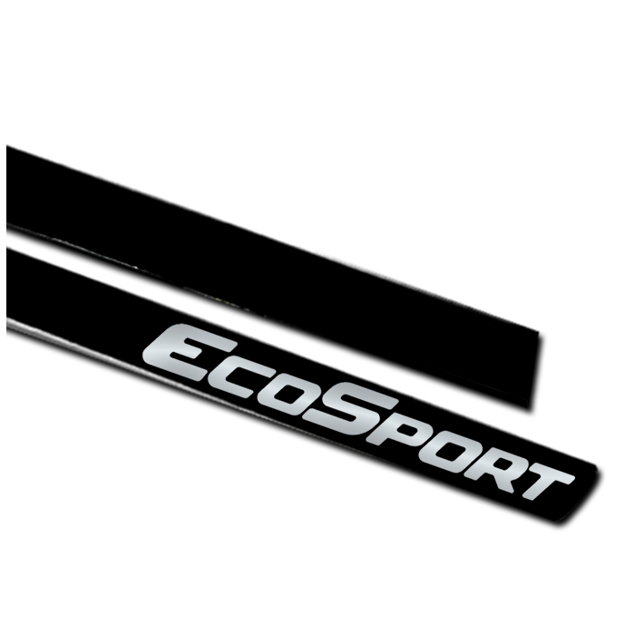 Jogo de Friso Lateral Ecosport 4 Portas Slim Preto
