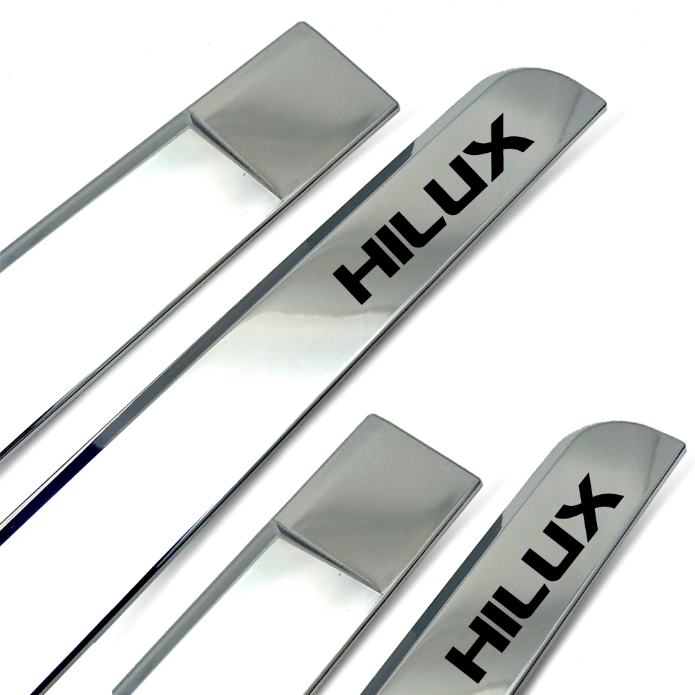 Kit Hilux 2009 a 2011 Apliques Cromados Retrovisores e Friso Lateral X-treme