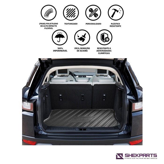 Protetor Porta-malas Land Rover Evoque 2012 a 2019 Tapete Bandeja