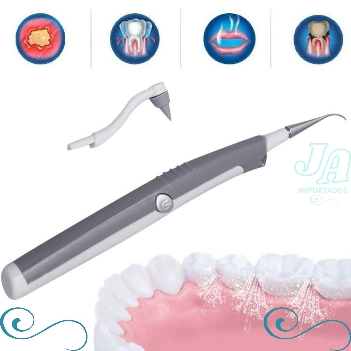 Aparelho de Limpeza Dental Remove Tartaro e Placas Bacterianass  - J.A Importados