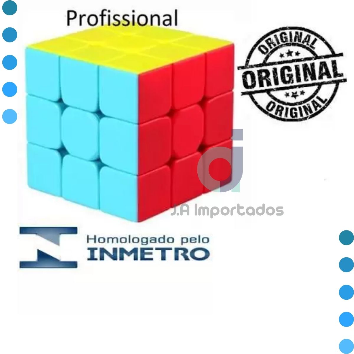 Cubo Magico Profissional Speed Edition Colorido Original Magic Cube 3x3x3 - J.A Importados