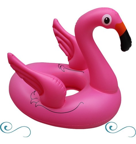 Kit Boia Flamingo Cisne Rosa + Boia Unicórnio Infantil com assento 70cm - J.A Importados