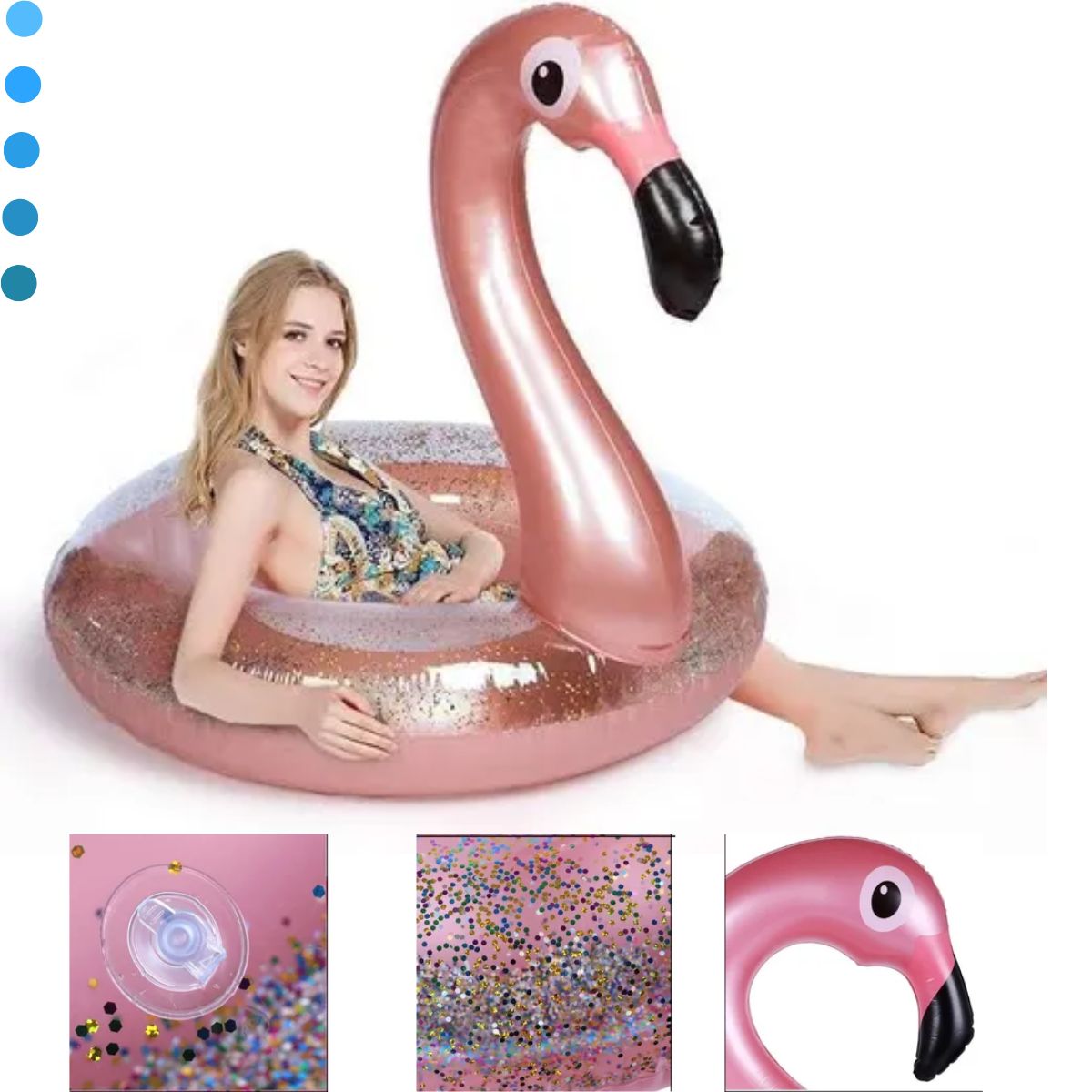 Kit boia Flamingo de 120 com Gigante Adulto piscina verão  - J.A Importados