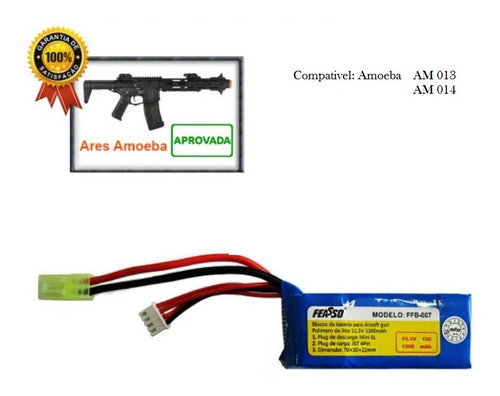 Bateria Para Ares Amoeba Airsoft 11.1v 1300mah 15c FFB-007