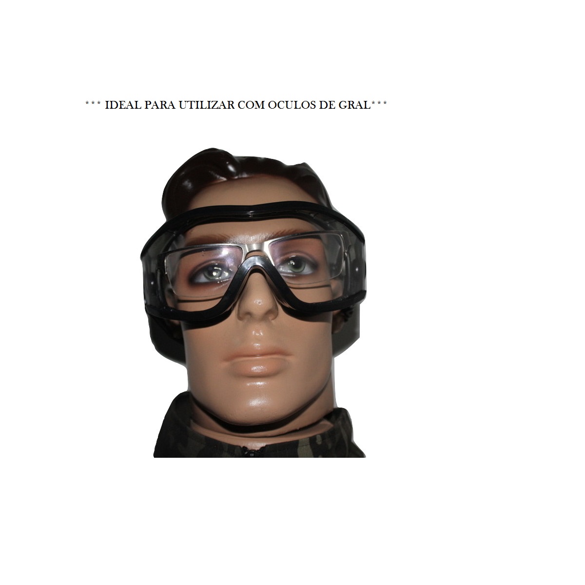 Óculos Ampla Visão Proteção Everest Vicsa Airsoft Tiro esportivo Treinamento Tático partículas volante