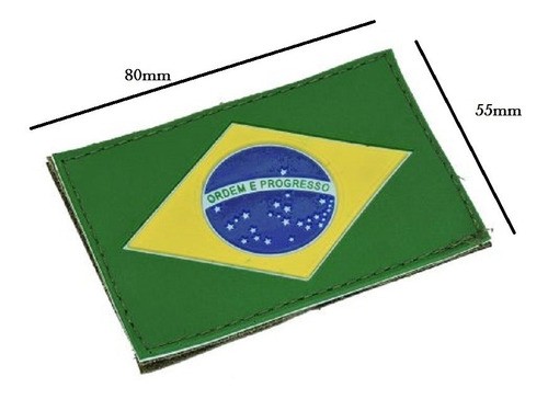 Patch Emborrachado Bandeira Do Brasil Verde