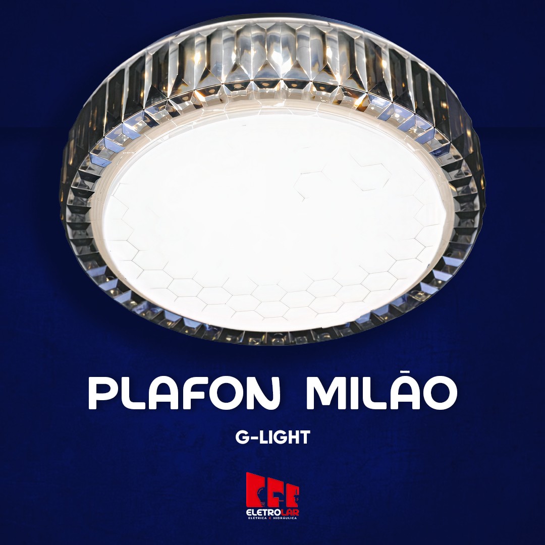 GLIGHT PLAFON MILAO LED 12W 6000K BIVOLT