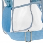Bolsa Shoulder Bag Transversal Ajustável Transparente Azul