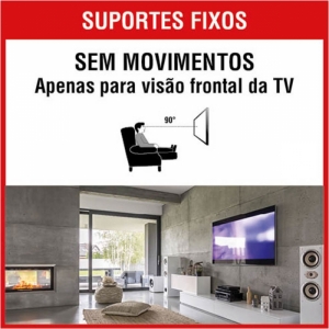 SUPORTE FIXO ULTRA SLIM PARA TV LED, LCD, PLASMA, 3D E SMART TV DE 37 A 75 SBRP604