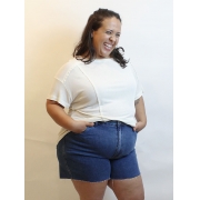 Blusa Oversized em Malha Podrinha com Recortes Plus Size