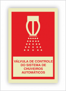 Válvula de controle do sistema de chuveiros automáticos com descrição Placa Certificada