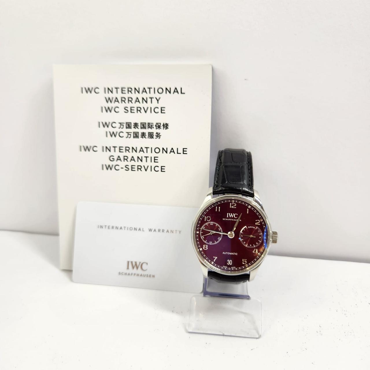 IWC Portugieser Bourdeaux Dial 7 Days Automatic 42mm Completo