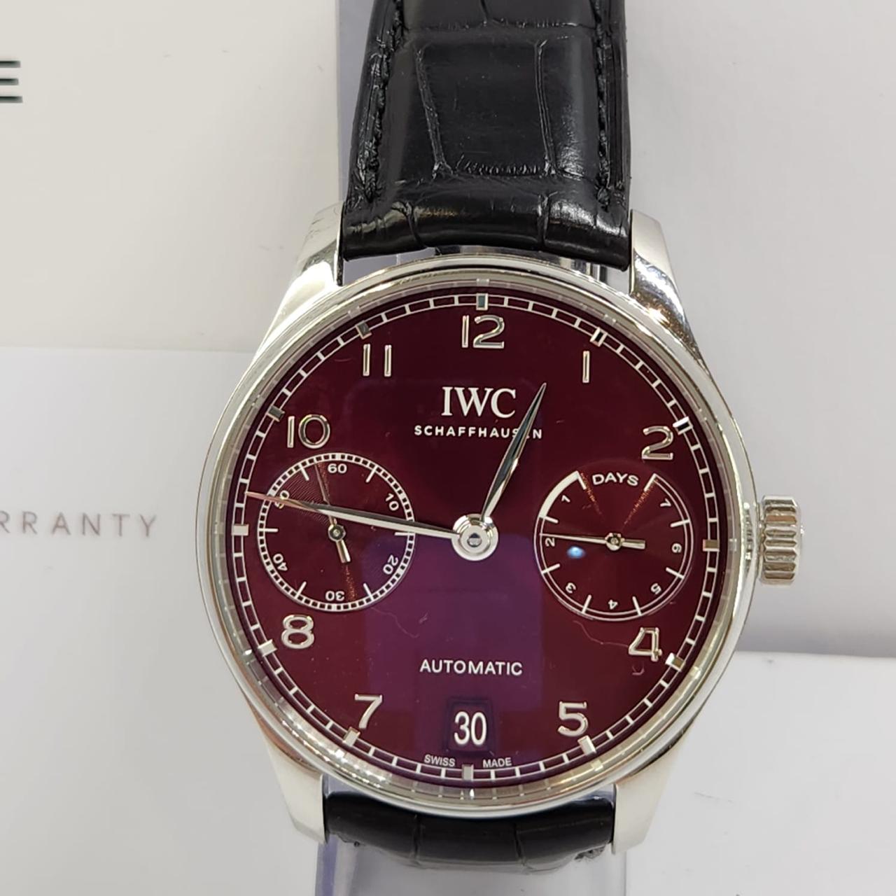 IWC Portugieser Bourdeaux Dial 7 Days Automatic 42mm Completo