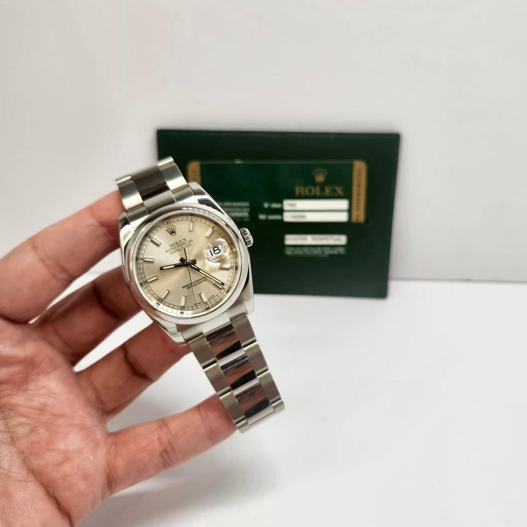 Rolex Datejust 36mm Silver Dial Completo