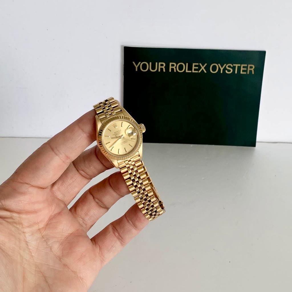 Rolex Lady-Datejust Full gold 26mm Automático Impecável
