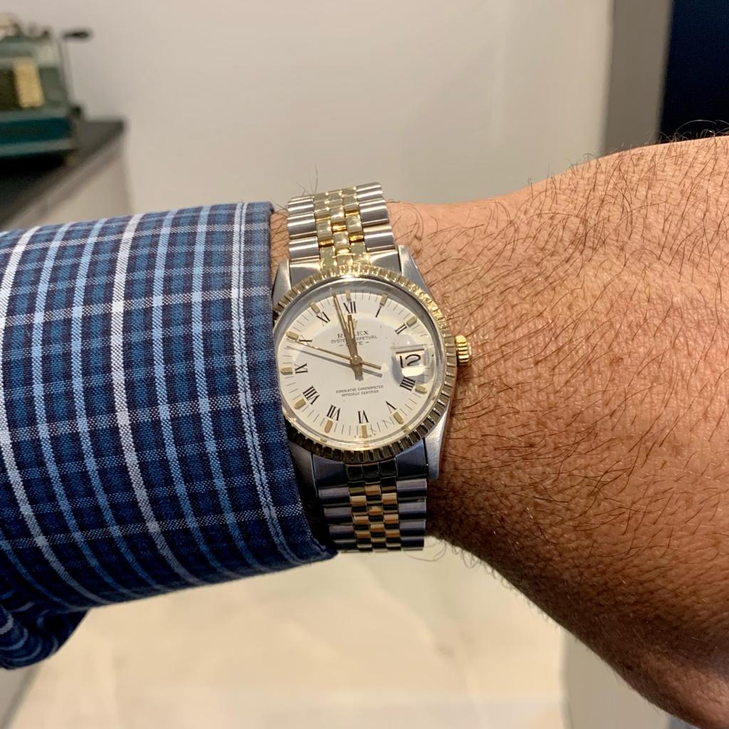 Rolex Oyster Perpetual Date Ouro & Aço Jubilee 34mm Impecável