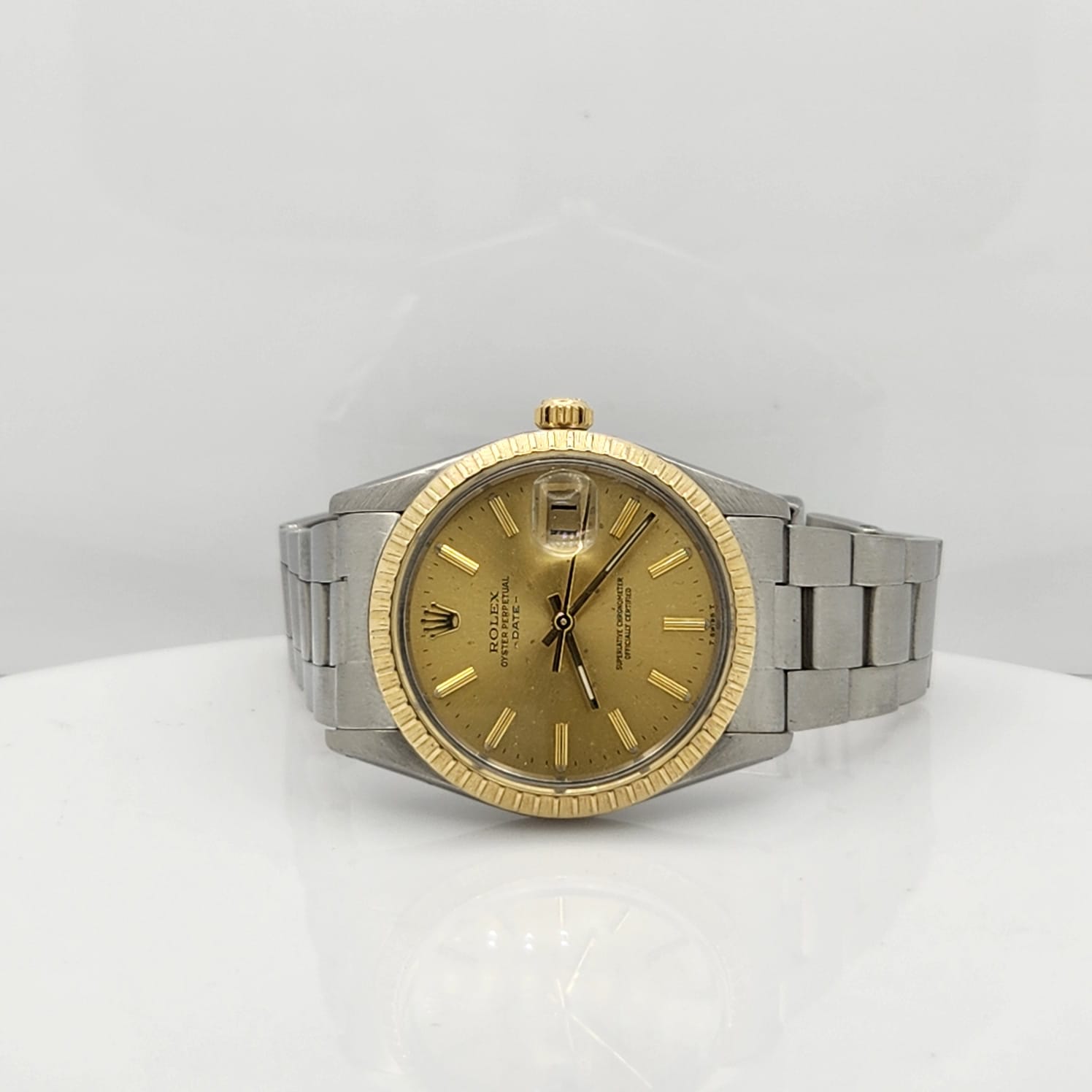Rolex Oyster Perpetual Date Ouro &amp; Aço Vintage 34mm