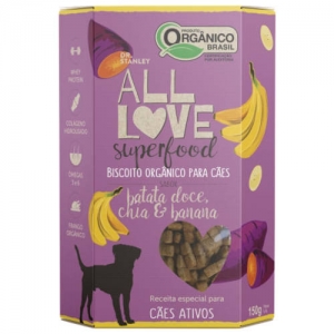 Biscoito All Love Superfood para Cães Batata Doce, Chia & Carne 150g - Dr. Stanley - Foto 0
