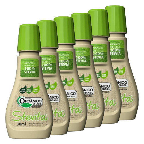 Adoçante Stevia Orgânico Stevita Líquido 30ml - Stevia Soul (Kit com 6)