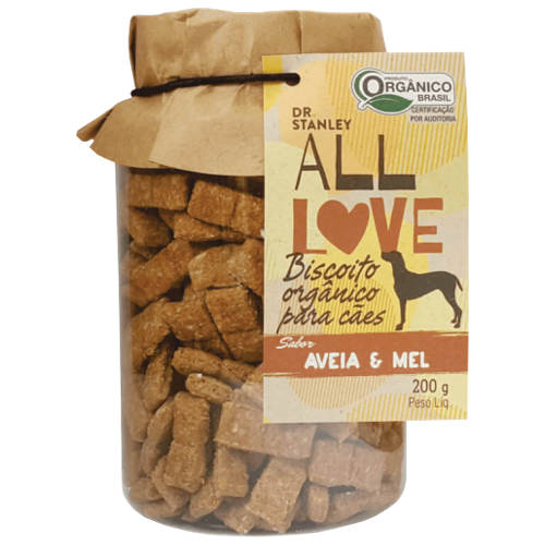 Biscoito All Love Orgânico para Cães Aveia & Mel 200g - Dr. Stanley