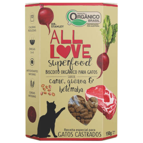 Biscoito All Love Superfood para Gatos Carne, Quinoa & Beterraba 150g - Dr. Stanley