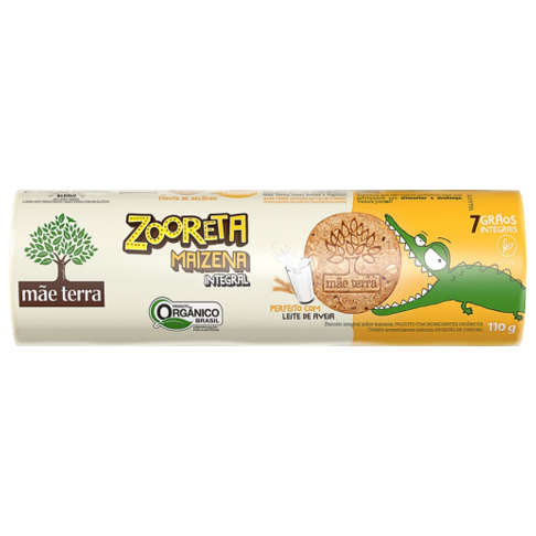 Biscoito Maizena Orgânico Integral Zooreta 110g - Mãe Terra (Kit com 6)