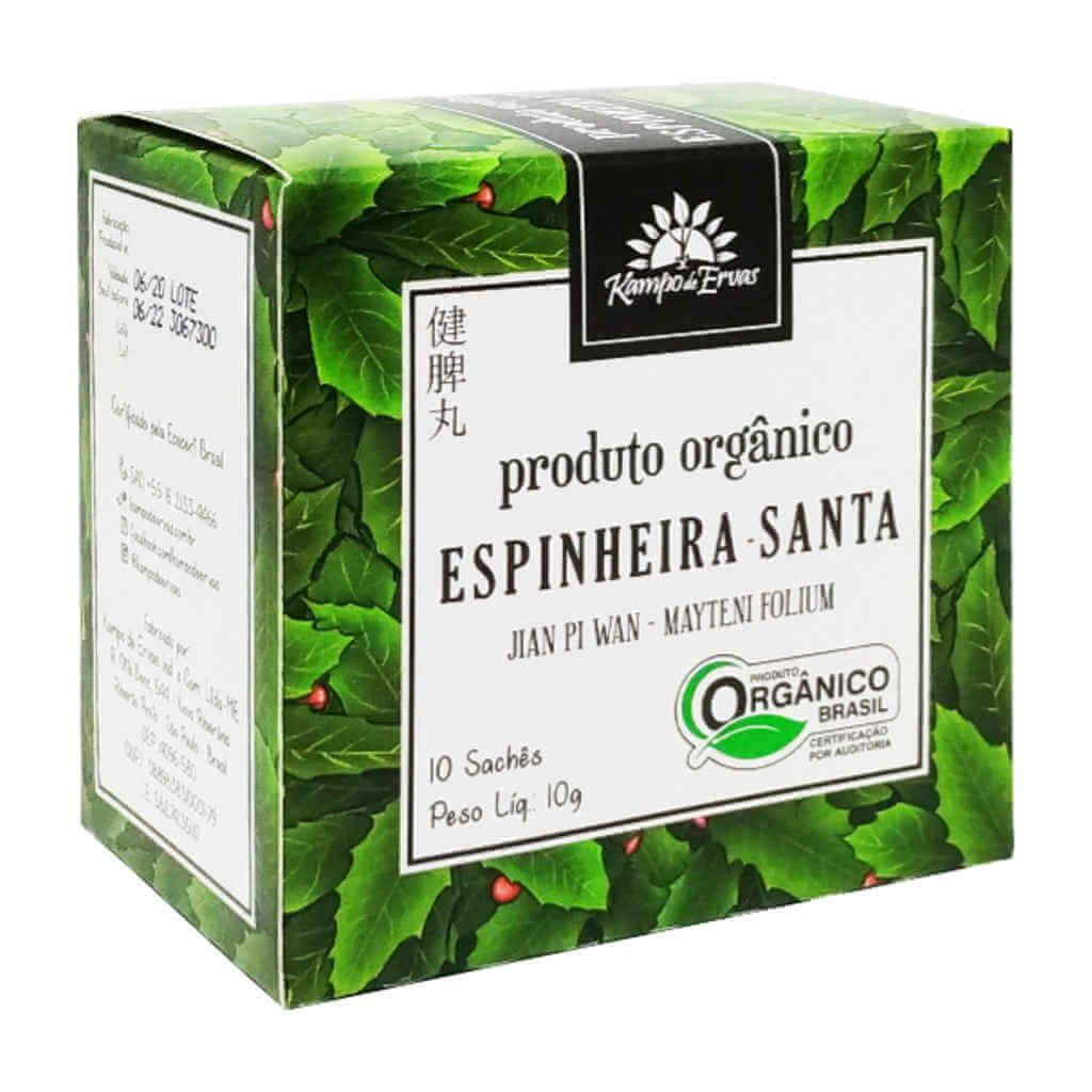 Chá de Espinheira Santa Orgânico - Kampo de Ervas (Kit c/ 30 sachês)