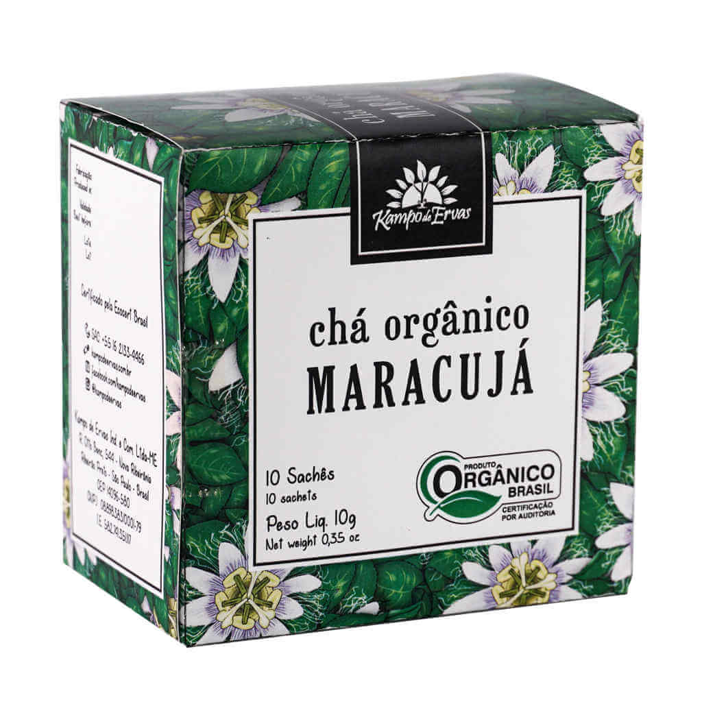 Chá de Maracujá Orgânico - Kampo de Ervas (Kit c/ 30 sachês)
