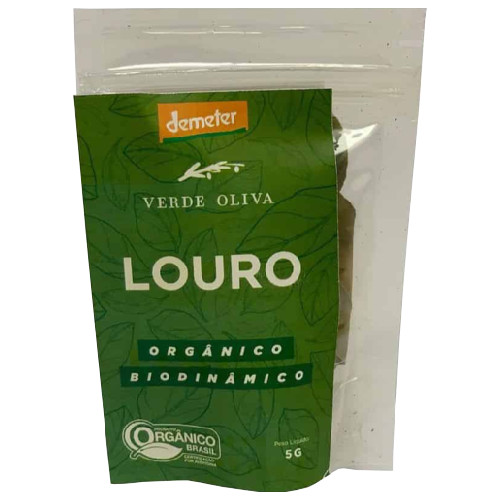 Folhas de Louro Orgânico e Biodinâmico 5g - Verde Oliva (Kit com 3)