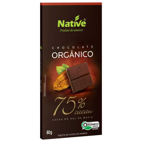 Kit Chocolate Orgânico 50% e 75% Cacau 80g - Native - Foto 2