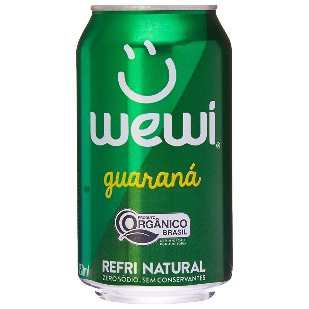 Kit Refrigerante Orgânico Wewi Lata - Cola, Laranja e Guaraná (6 latas)