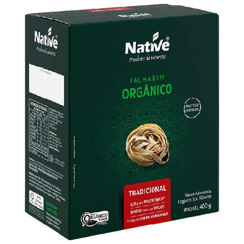 Macarrão Orgânico Tradicional 400g - Native (Kit com 3)