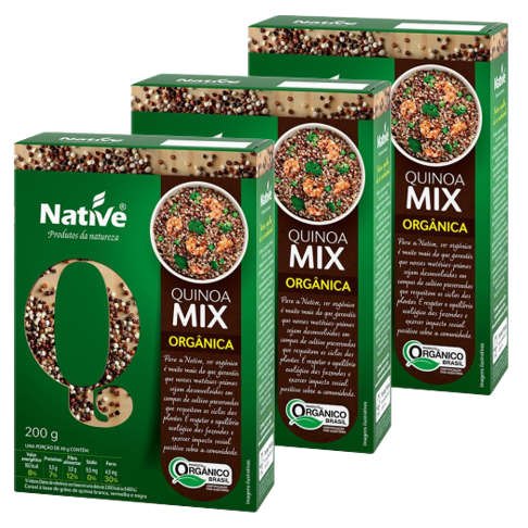 Mix de Quinoa Orgânica em Grãos 200g - Native (Kit com 3)