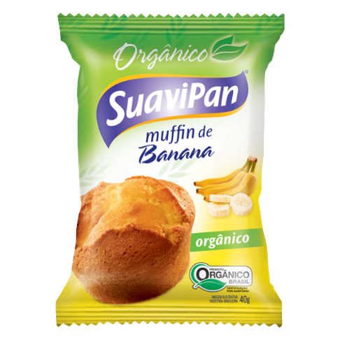 Muffin Orgânico de Banana 40g - Suavipan