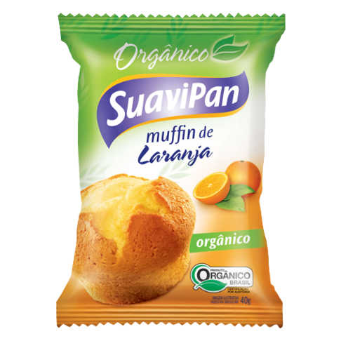Muffin Orgânico de Laranja 40g - Suavipan