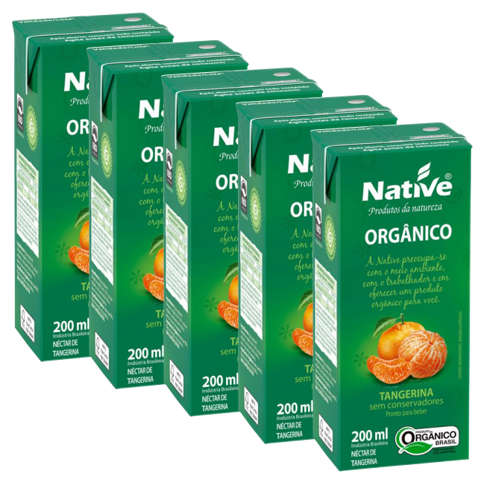 Néctar de Tangerina Orgânico 200ml - Native (Kit com 5)
