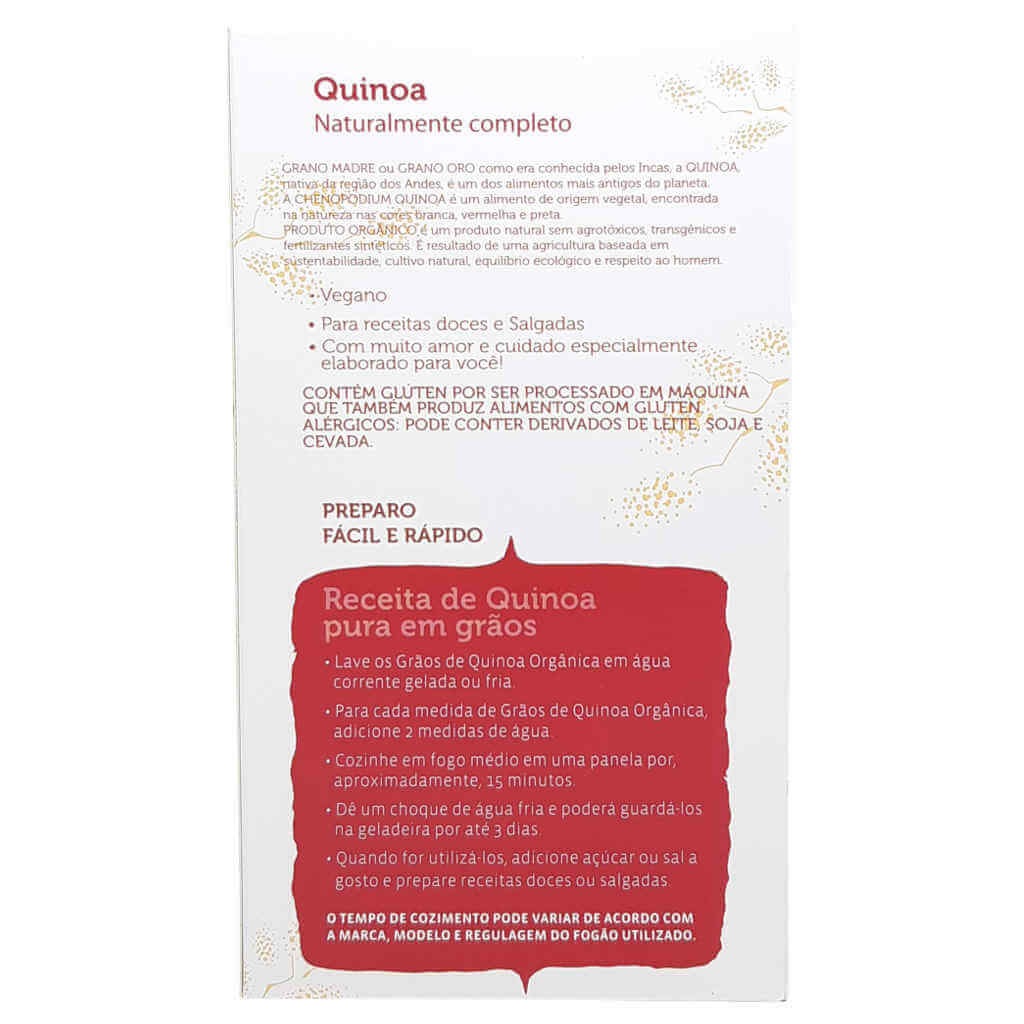 Quinoa Orgânica Branca em Grãos 200g - Mundo da Quinoa