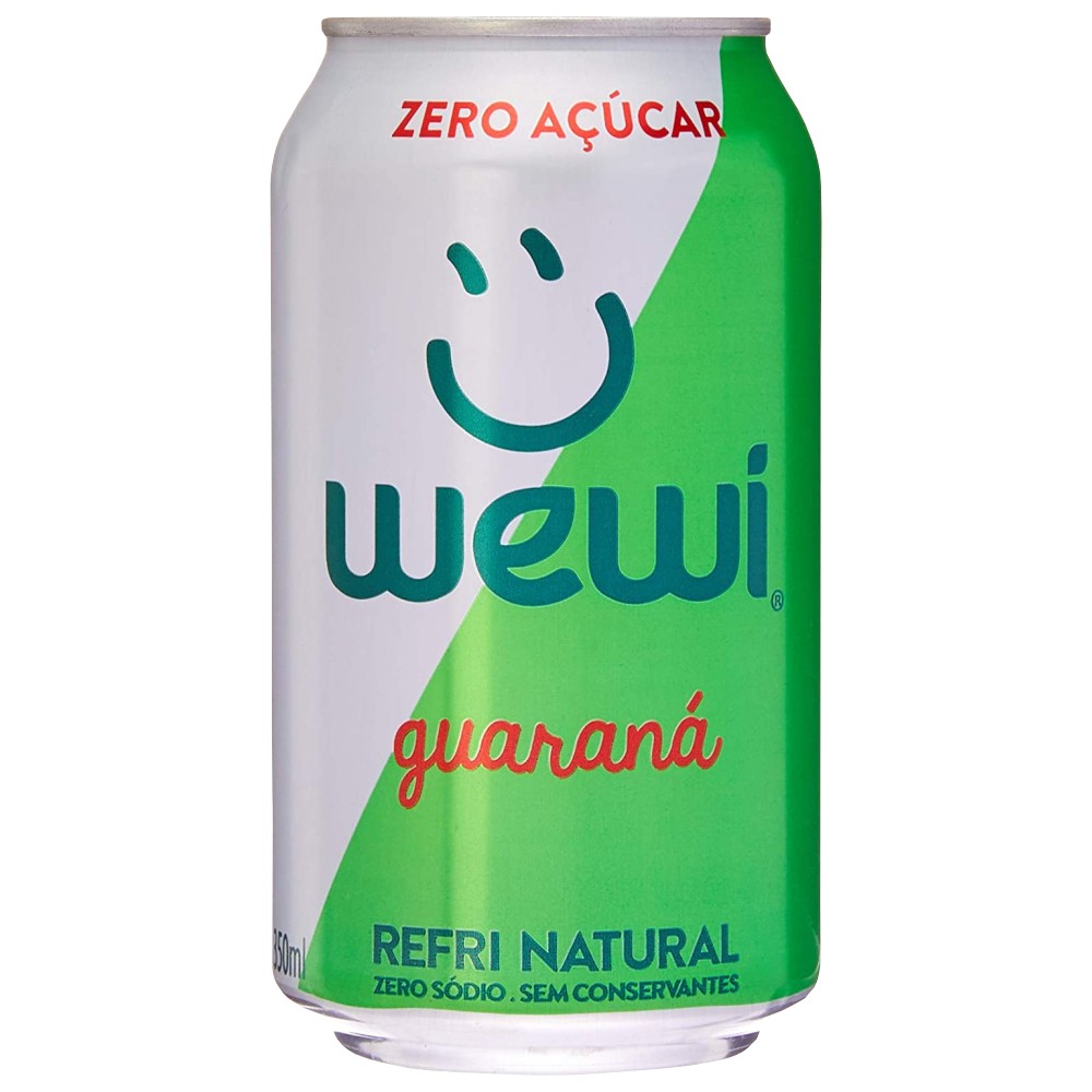 Refrigerante Wewi Guaraná Zero Açúcar Natural Lata 350ml - Wewi