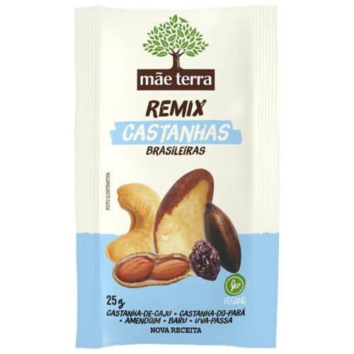 Remix Castanhas Brasileiras Snack 25g - Mãe Terra (Kit com 9)