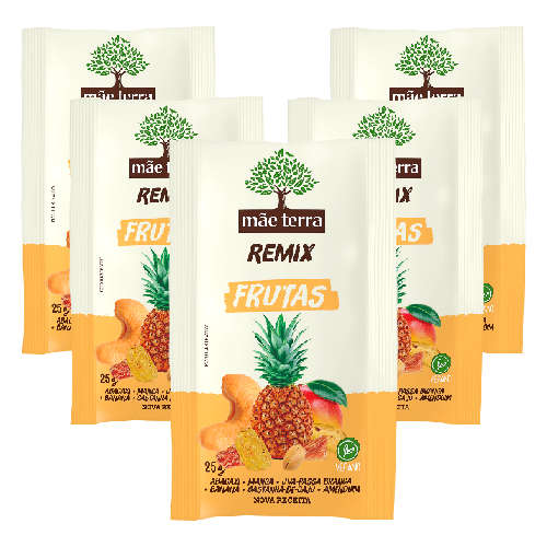 Remix Frutas Tropicais Snack 25g - Mãe Terra (Kit com 5)