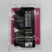 Bandeja plástica Autoclavável Maquira  22x17x1,5 -Pink