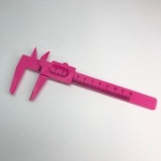 Paquímetro plástico com trava 13cm Pink