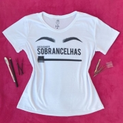 T-shirt Feminina Branca Designer Sobrancelhas - G