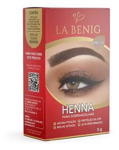 Henna La Benig 3g - Preto