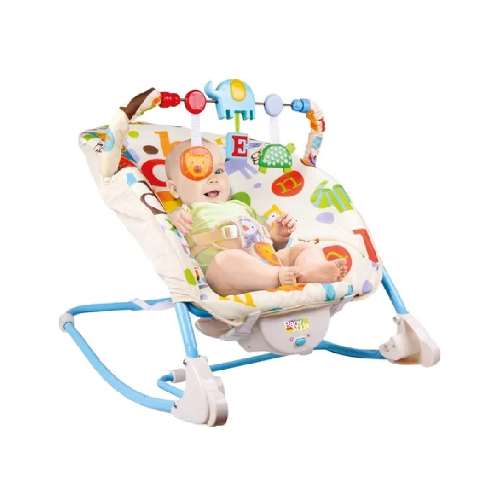 Cadeira Descanso Bebê Vibratória Musical - Baby Style Letrinhas